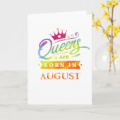 Queens wordt geboren in August Birthday Gift Kaart (Gele Bloem)