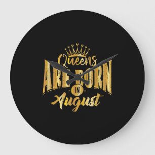 Queens wordt geboren in August Black Afro Vrouw Bd Grote Klok