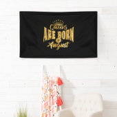 Queens wordt geboren in August Black Afro Vrouw Bd Spandoek (Insitu)