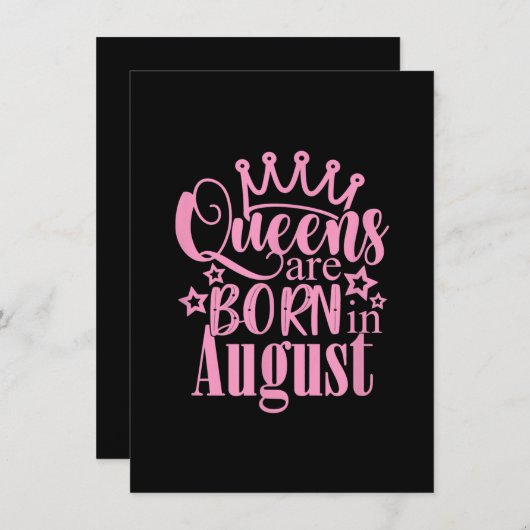 Queens wordt geboren in augustus 2010. kaart (Voorkant / Achterkant)