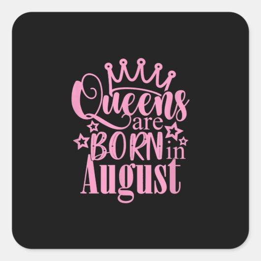 Queens wordt geboren in augustus 2010. vierkante sticker (Voorkant)
