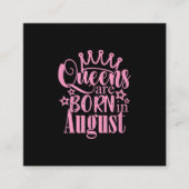 Queens wordt geboren in augustus 2010. vierkante visitekaartje (Voorkant)