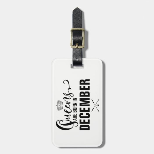 Queens wordt geboren in bagagelabel (Voorkant verticaal)