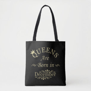 Queens wordt geboren in december tote bag
