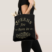 Queens wordt geboren in december tote bag (Dichtbij)