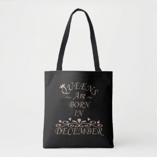 Queens wordt geboren in december tote bag