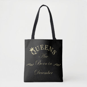 Queens wordt geboren in december tote bag