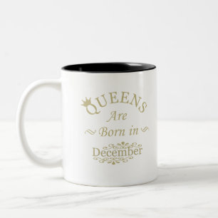 Queens wordt geboren in december tweekleurige koffiemok