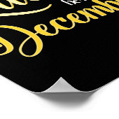 Queens wordt geboren in december Vrouwelijke dag Poster (Hoek)