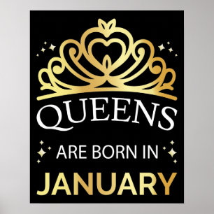 Queens wordt geboren in januari I Poster