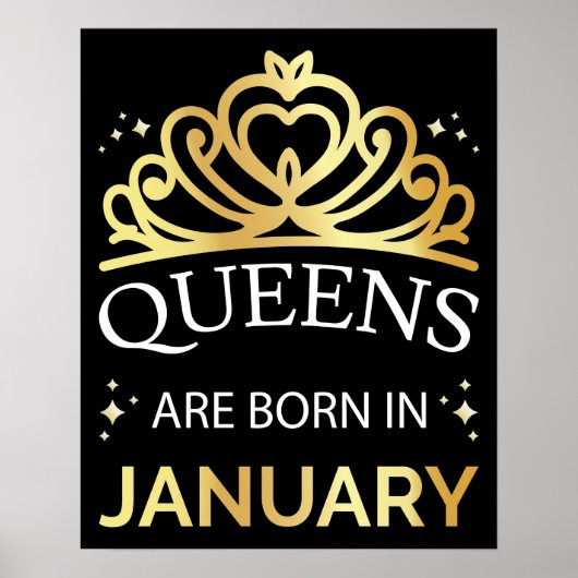 Queens wordt geboren in januari I Poster (Voorkant)
