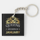 Queens wordt geboren in januari I Sleutelhanger (Achterkant)