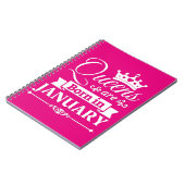 "Queens wordt geboren in januari Notitieboek (Linkerzijde)