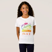 Queens wordt geboren in juli Birthday Gift T-shirt (Voorkant volledig)