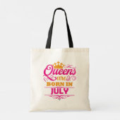 Queens wordt geboren in juli Faux Glitter Birthday Tote Bag (Achterkant)