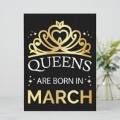 Queens wordt geboren in maart I Kaart (Staand voorkant)