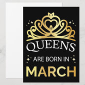 Queens wordt geboren in maart I Kaart (Voorkant / Achterkant)