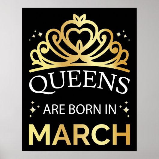 Queens wordt geboren in maart I Poster (Voorkant)