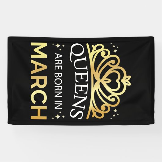 Queens wordt geboren in maart I Spandoek (Horizontaal)