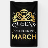 Queens wordt geboren in maart I Spandoek (Verticaal)