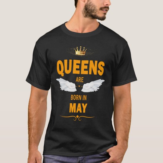 Queens wordt geboren in mei t-shirt (Voorkant)