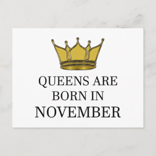 Queens wordt geboren in november briefkaart