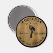 Queens wordt geboren in november magneet (Voorkant / Achterkant)