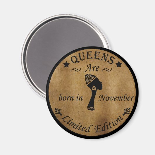 Queens wordt geboren in november magneet (Voorkant / Achterkant)