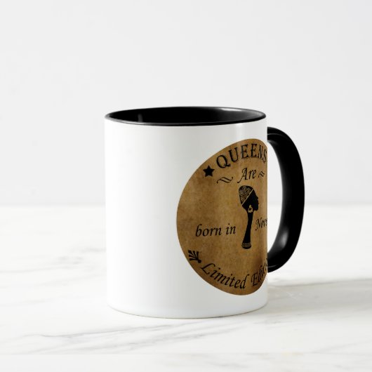 Queens wordt geboren in november mok (Voorkant rechts)