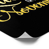 Queens wordt geboren in november Vrouwelijke dag Poster (Hoek)