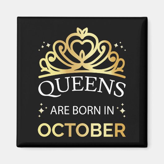 Queens wordt geboren in oktober I Magneet (Voorkant)