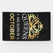 Queens wordt geboren in oktober I Spandoek (Horizontaal)