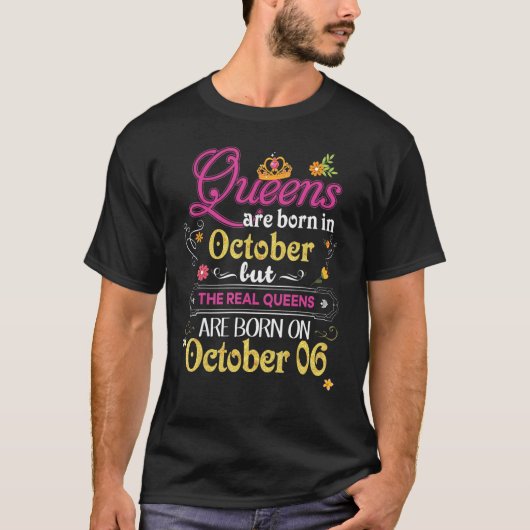 Queens wordt geboren in oktober , maar het onroere t-shirt (Voorkant)