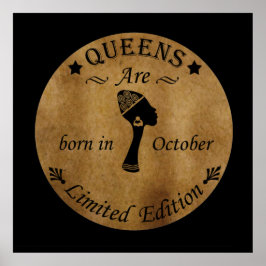 Queens wordt geboren in oktober poster