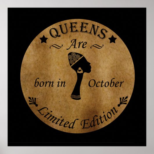 Queens wordt geboren in oktober poster (Voorkant)