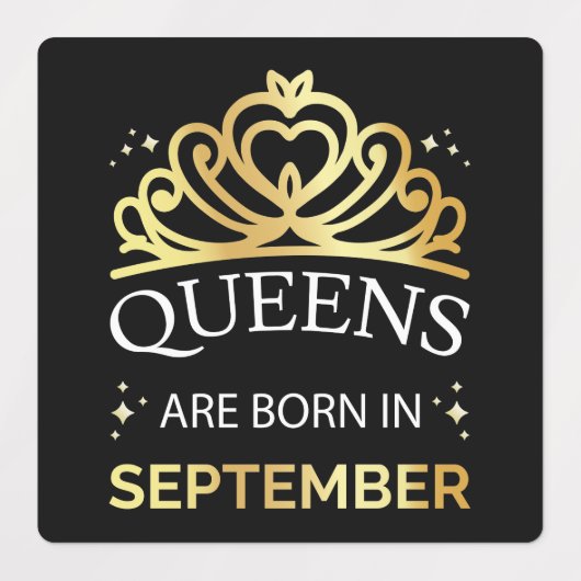 Queens wordt geboren in september I Labels (Design 2)