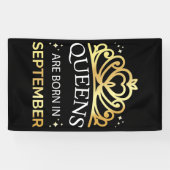 Queens wordt geboren in september I Spandoek (Horizontaal)