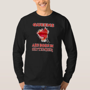 Queens wordt geboren in september Lipstick T-shirt