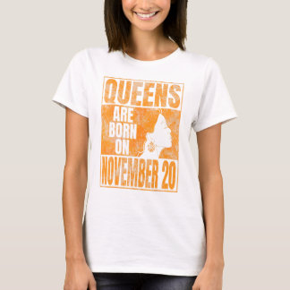 Queens wordt geboren op 20 november, de 20ste dag t-shirt