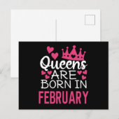 Queens wordt in februari geboren briefkaart (Voorkant / Achterkant)