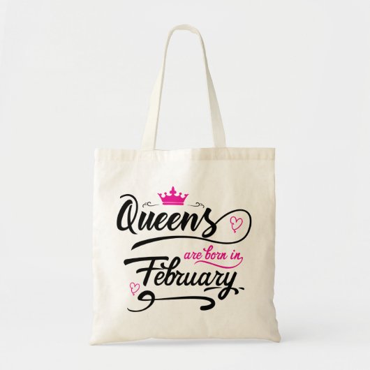 Queens wordt in februari geboren tote bag (Voorkant)