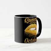 Queens wordt in oktober geboren mok (Voorkant rechts)