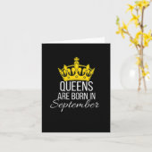 Queens wordt in september geboren kaart (Gele Bloem)