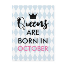 Queens zijn geboren in - Aangepaste maand en kleur
