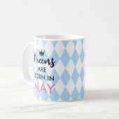 Queens zijn geboren in - Aangepaste maand en kleur Koffiemok (Voorkant links)