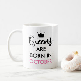 Queens zijn geboren in - Aangepaste maand en kleur Koffiemok