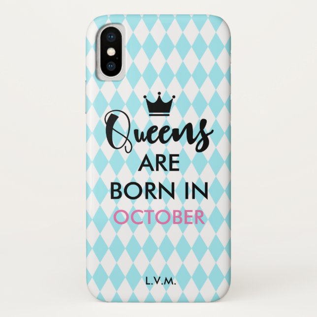 Queens zijn geboren in - Gepersonaliseerde maand & Case-Mate iPhone Hoesje (Achterkant)
