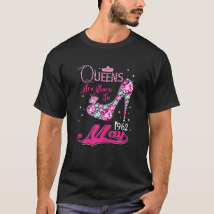 Queens zijn geboren in mei 1962 60ste verjaardag v t-shirt