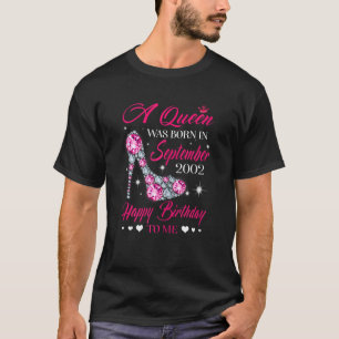 Queens zijn geboren in september 2002 20e verjaard t-shirt