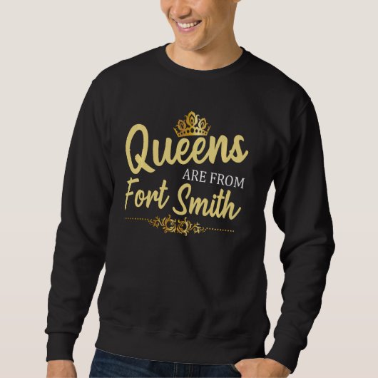 Queens zijn van Fort Smith Arkansas Funny Home Trui (Voorkant)